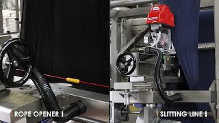 Rope opener & slitting line tension less