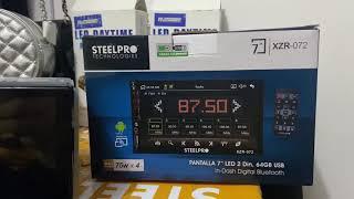 Estéreo de pantalla steelpro XZR-072 con logo de marca