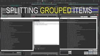 Splitting Grouped Items Under Mouse in REAPER