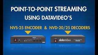 NVS-25 & NVS-20/25: How to Send Video From Your Encoder to Your Decoder