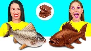 Real Food vs Chocolate Food Challenge | Epic Food Battle by Fun Teen