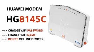 Huawei Modem HG8145c Red Firmware WiFi Name Password Change Remove Offline Devices