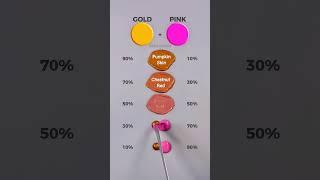 Let's Mixing Gold & Pink  #colormixing #artvideo  #art #paintmixing #asmr #relexing #satisfaying