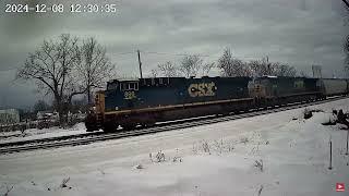 NS Train Breaks Knuckle and Makes Emergency Stop! 2 CSX Trains Meet! Trains In The Snow + Much More!