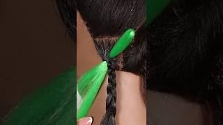 EASY braiding hack for beginners  (how to add extensions) #braids #braidtutorial #indybindy
