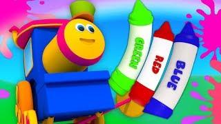 Bob поезд | мелки цвета песня | образовательная песня | Learn Colors With Bob | Crayons Colors Song