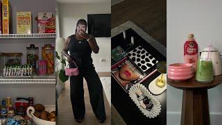 MOVING VLOG| Lots Of Apartment Updates.. Organizing My Pantry, Coffee Table Styling, New Matcha &