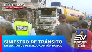 Siniestro de tránsito se registró en el sector de Petrillo  | Televistazo en la Comunidad