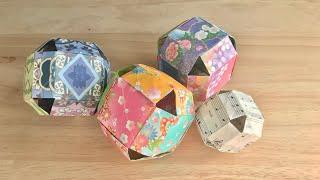 Decorative Spheres Origami, Tutorial How to Make Paper Decorations. Fun Birthday Cute Party Favors.