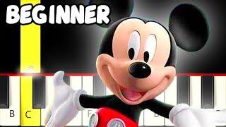 Hot Dog Dance - Mickey Mouse Clubhouse - Fast and Slow Piano Tutorial - Beginner