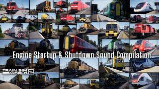 Train Sim World 2 Engine Startup & Shutdown Sound Compilation - All Trains/Locos - As of July 2022