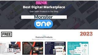 MonsterOne Premium Stunning Digital Marketplace WooCommerce Theme Demo Import In One Click July 2023