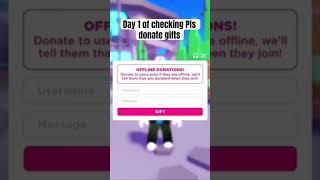 Day 1 of checking pls donate gifts. #roblox #camerakid #robloxedit #donaterobux #plsdonate