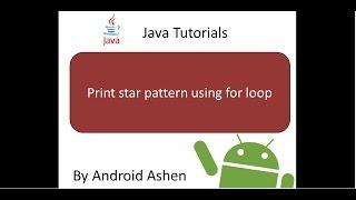 Print star pattern using For loops - Java Netbeans tutorial