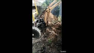 Самодельный экскаватор, копка без аутригеров