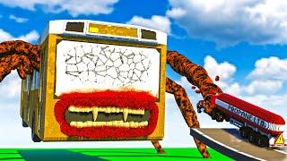 Cars vs Monster Bus Eater | Teardown