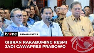 [BREAKING NEWS] Prabowo Gandeng Gibran Sebagai Cawapres | tvOne