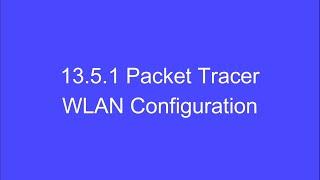 CCNAv7: Bridging SRWE Course | 13.5.1 Packet Tracer - WLAN Configuration