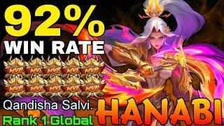 92% Win Rate Hanabi Double MVP Gameplay - Top 1 Global Hanabi by Qandisha Salvi. - Mobile Legends