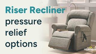 What pressure relief options are available for Riser Recliner Chairs?