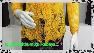 Kebaya semi prancis payet kuning SPPK06