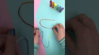 Stunning RAINBOW THREAD Painting Paper Crafts 