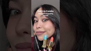 Mixing opposite lipsticks into a wearable shade! 🩵