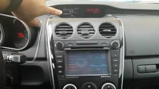 Настройка часов на маленьком дисплее Mazda CX-7 2011 (рестайлинг dvm Phantom)