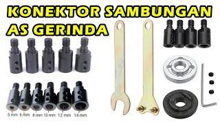 Konektor Sambungan AS Dinamo Sanyo Ke Gerinda Mandrel Adapter M10 - 12mm Mandrel Adaptor Shaft 12mm