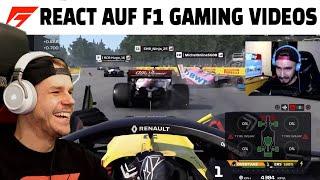 Patrick REAGIERT auf Formel 1 Gaming Videos von YouTubern!