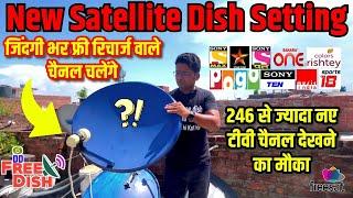 DD Free Dish  New Satellite Laosat @ 128° East Dish Setting, TV Channels, & Frequencies Setting