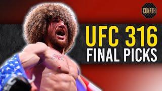 UFC 316 FINAL PICKS | DRAFTKINGS UFC PICKS