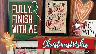 Fully Finish Cross Stitch With Me #1| Christmas Wishes by Primrose Cottage Stitches