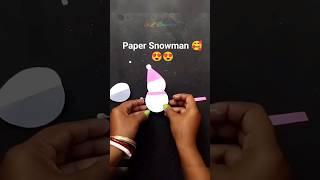 DIY Paper Snowman Craft Idea At Home //#viralshort #shorts #youtubeshorts #snowman #diy #craft#wow