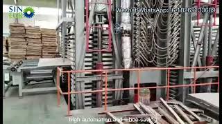 Learn to use hot press machine automatic hot press production line plywood production technology