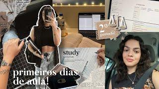 primeiros dias de aula na faculdade de Direito | minha rotina + o que estou achando do curso!!