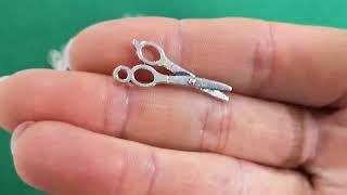 Antique Silver Tibetan Zinc Scissors Charms 23mm Pack Of 10