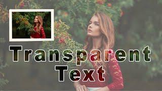 Transparent Text in Photoshop in Hindi - Photoshop Tutorial