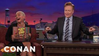 Kiersey Clemons Accidentally Reads Conan’s Cue Card | CONAN on TBS