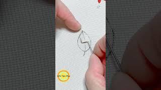 How to repair holes in clothes？Amazing Embroidery Stitches For Beginners /Guide to Sewing. #shorts