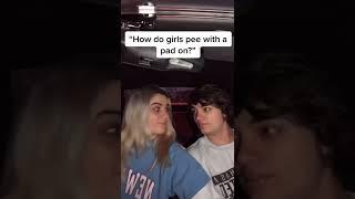 How do girls pee with a pad on ?