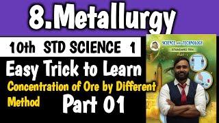 10th Science 1|Chapter no 8.Metallurgy|Concentration of Ore by Different Method|Pradeep Giri Sir