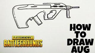 HOW TO DRAW AUG A3 GUN FROM PUBG _Easy to DRAW for Kids