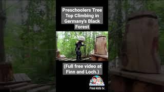 #YouTubeShorts Toddler Tree Top Climbing in Germany's Black Forest // FREE Kids Videos // Preschool