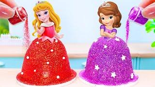 Aurora vs Sofia PrincessBeautiful and Lovely Miniature Disney Princess Cake Decorating Ideas