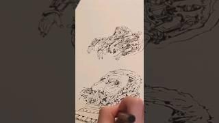 "Drawing with Ink from Imagination" #art #shorts