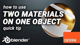 Use Two Materials on One Object in Blender