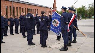 Komendant Wojewódzki Policji we Wrocławiu witał nowych dolnośląskich policjantów