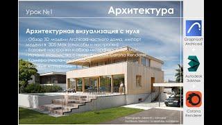 Архитектурная визуализация по референс с нуля в Archicad + 3DS Max + Corona Renderer. Часть 1.