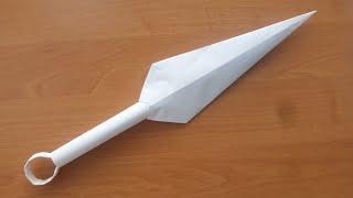 Как сделать Кунай из бумаги  How to make paper kunai